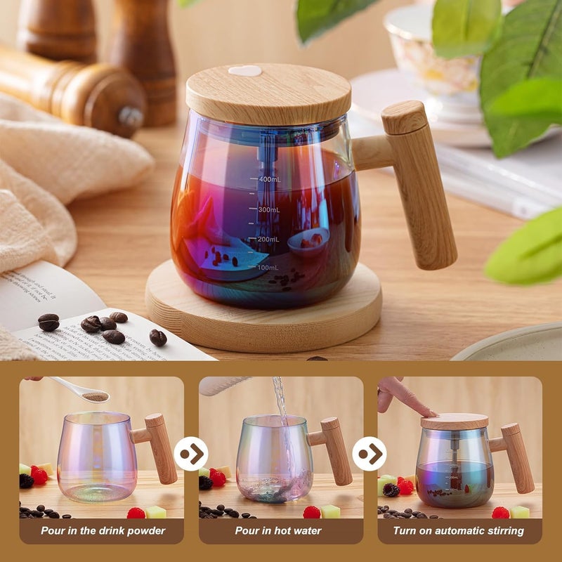 Shop Home Essentials HomeEssentials Self Stirring Mug 400ml Electric Auto Mixing Cup Automatic Stirring Coffee Mug Rotating Travel Mixing Cup Self Mixing Coffee Tumbler Suitable for Coffee Milk - Image 4
