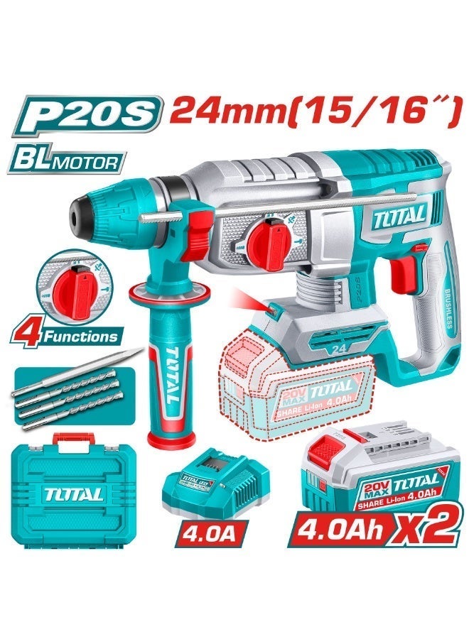 Total Cordless rotary hammer 24mm 20V TRHLI202482 - Image 1