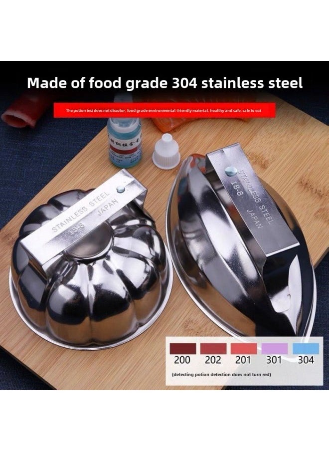 Generic - Japanese 304 Stainless Steel Papaya Pumpkin-shaped Egg Bun Rice Mold Sandwich Rice Ball Japanese And Korean Restaurant Fried Rice Mold-Specifications:Papaya Type Rice Mold - Image 1