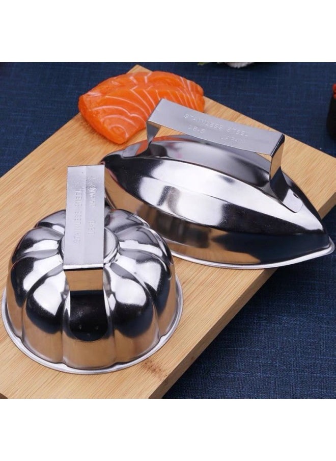 Generic - Japanese 304 Stainless Steel Papaya Pumpkin-shaped Egg Bun Rice Mold Sandwich Rice Ball Japanese And Korean Restaurant Fried Rice Mold-Specifications:Papaya Type Rice Mold - Image 1