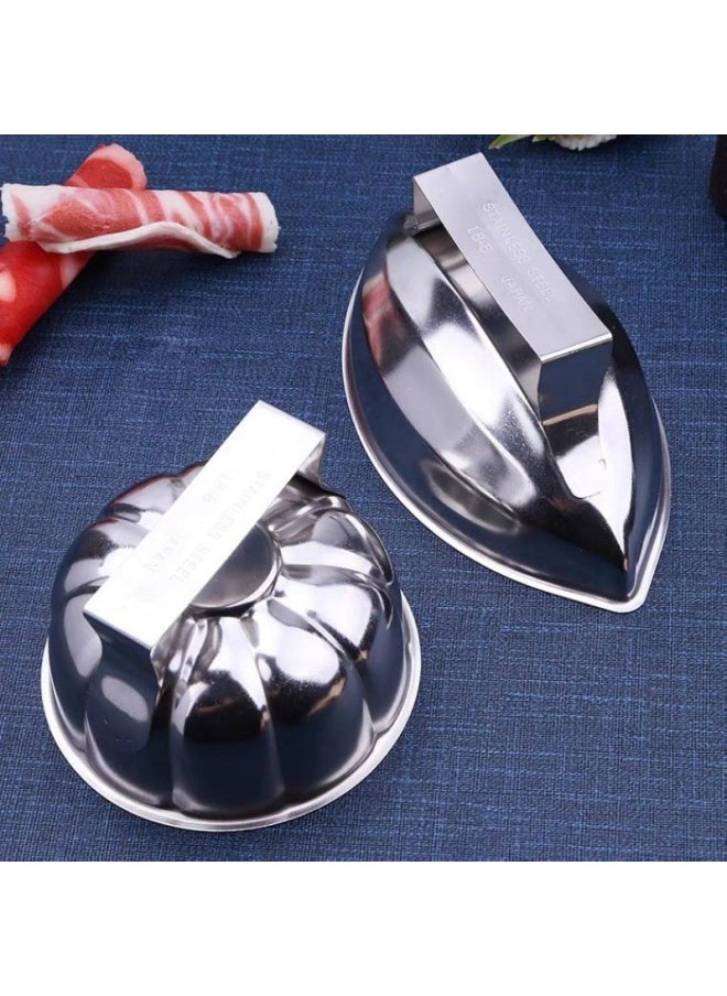 Generic - Japanese 304 Stainless Steel Papaya Pumpkin-shaped Egg Bun Rice Mold Sandwich Rice Ball Japanese And Korean Restaurant Fried Rice Mold-Specifications:Papaya Type Rice Mold - Image 1