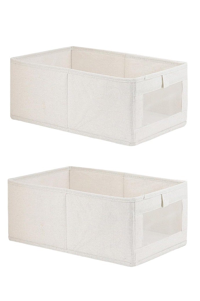 Sumkyle 2 Pieces Wardrobe Clothes Organizer Foldable Clothes Storage Box Organizer Clothing Closet Visible Drawer Organizers Wardrobe Clothing Organizer - Image 1