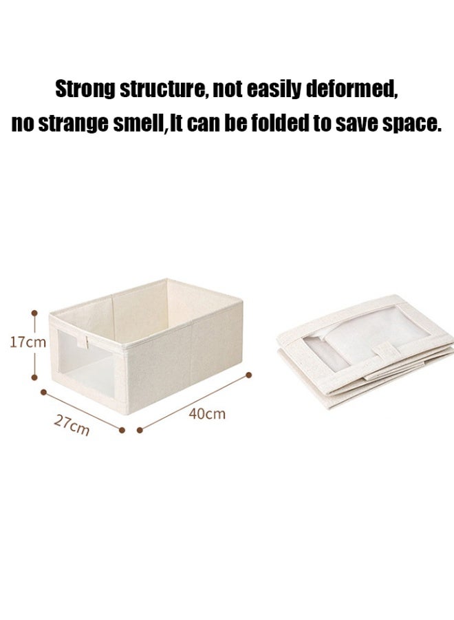 Sumkyle 2 Pieces Wardrobe Clothes Organizer Foldable Clothes Storage Box Organizer Clothing Closet Visible Drawer Organizers Wardrobe Clothing Organizer - Image 2