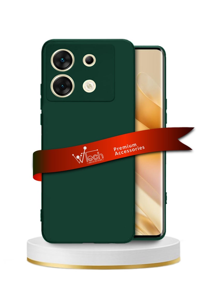 Wtech Soft Liquid Silicone Case Cover For Infinix Zero 30 5G 2023 Dark Green - Image 1