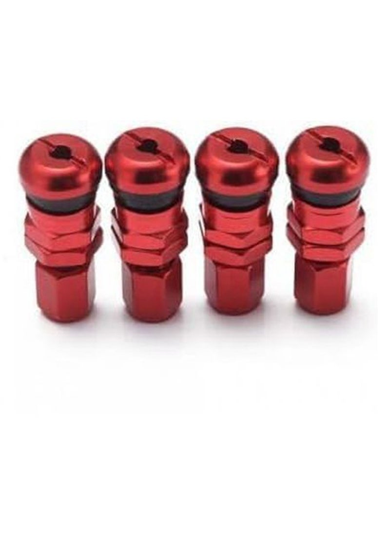 Metal Valve 4 pcs for tire red - Image 3
