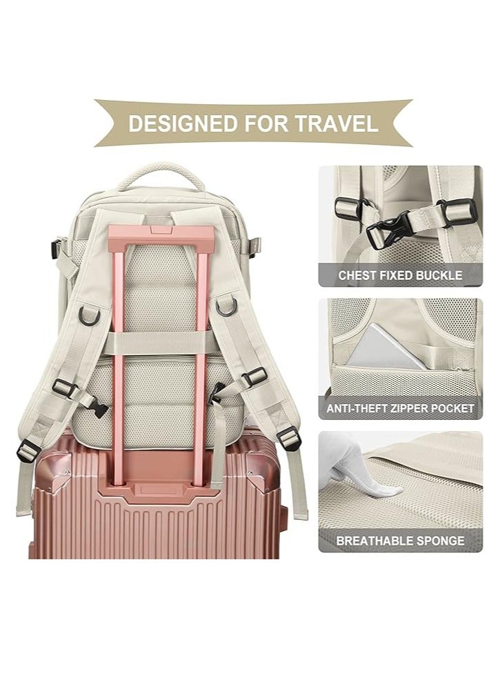 Large Capacity Travel Bag, Carry On Backpack, Waterproof Outdoor Rucksack Daypack Fit 15.6 Inch Laptop With USB Charging Port