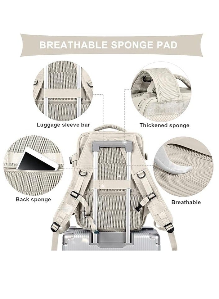 Large Capacity Travel Bag, Carry On Backpack, Waterproof Outdoor Rucksack Daypack Fit 15.6 Inch Laptop With USB Charging Port