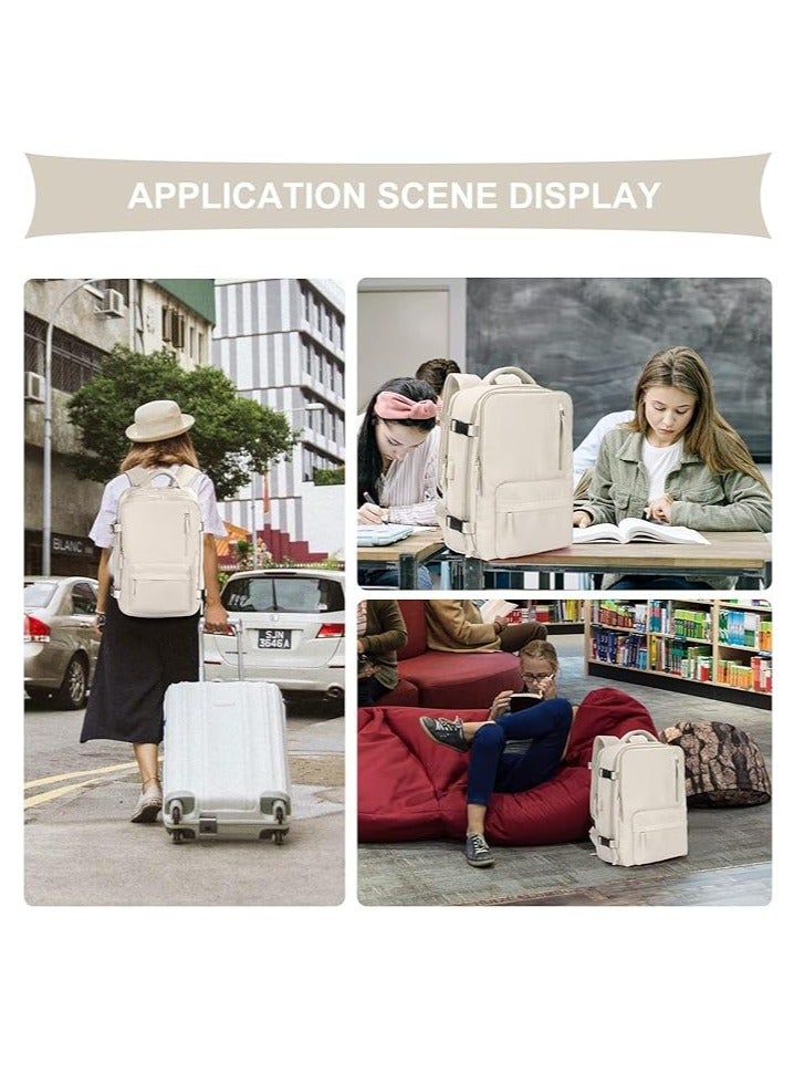 Large Capacity Travel Bag, Carry On Backpack, Waterproof Outdoor Rucksack Daypack Fit 15.6 Inch Laptop With USB Charging Port