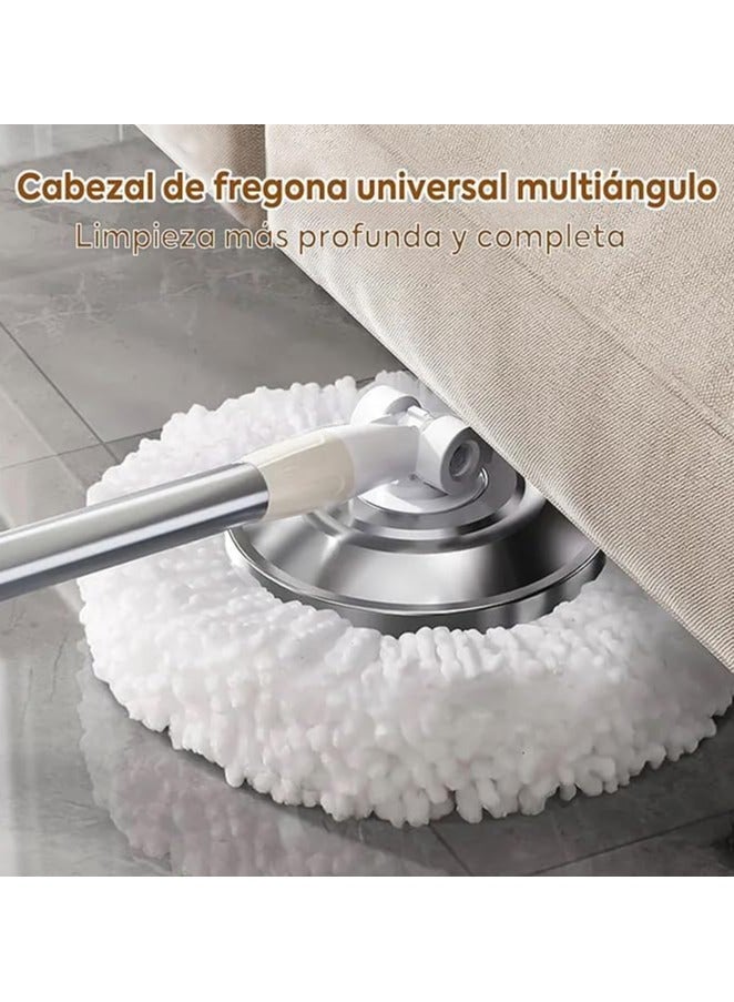 Household Microfiber Cleaning Mop Stainless Steel Spin Bucket,With 4 wheels, Practical Household Tools Mop Mop Bucket, for Office, Hotel, Home.  - Image 2