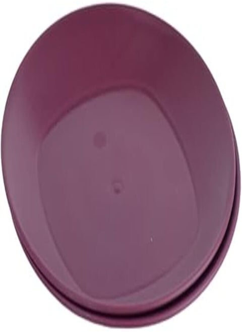 Bager bg-404 clover round plate for serving food set of 2 pieces 20cm - dark purple