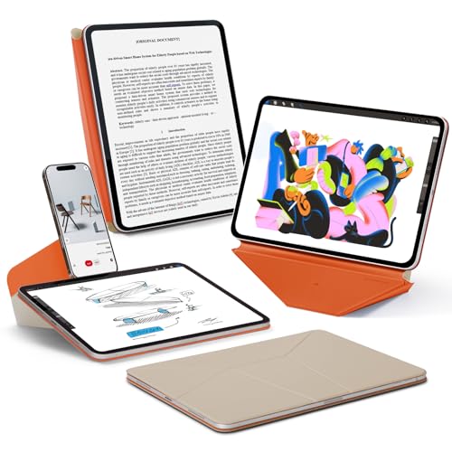 MOFT Dynamic Folio Case for iPad mini 7th A17 Pro 2024 & iPad mini 6th A15 2021, 8.3 Inch Slim Magnetic Stand Case with 20+ Viewing Angles, Auto Wake/Sleep, Ultra Thin, Beach White x Terracotta - Image 1