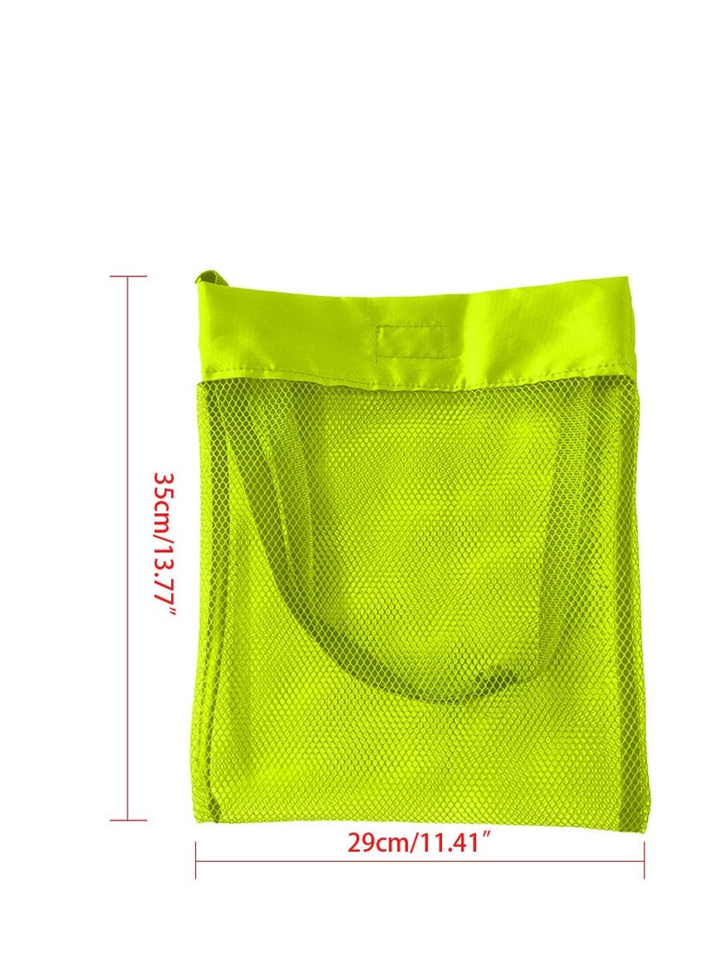 Loquat 1pc Medium Kids Sand Digging Shell Bag Beach Toy Storage Mesh Tote Backpack ,Yellow