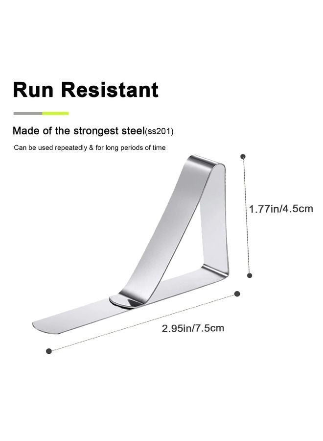 هومستر 30 جهاز كمبيوتر شخصي مقاطع قماش الطاولة,مقاطع طاولة نزهة,مقاطع قماش الطاولة من الفولاذ المقاوم للصدأ المثالية قماش الطاولة غطاء المشابك للطاولات المنزلية في الهواء الطلق,مطبخ,مطعم,حفلات الزفاف,نزهة,فناء,حفلة عيد ميلاد - Image 2