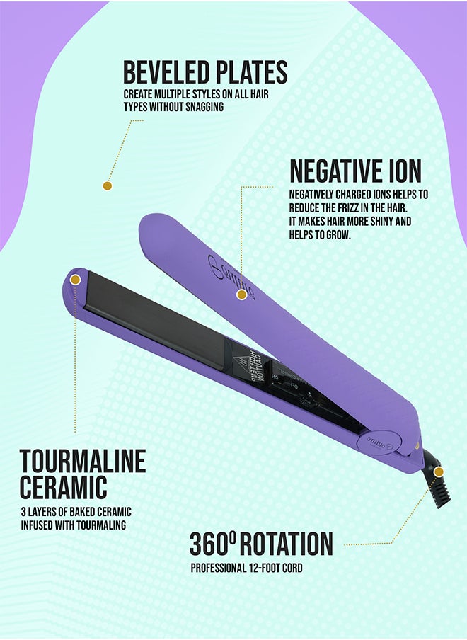 Couture Hair Pro - Ceramic Hair Straightener, Premium Quality Hair Tools- Fast Heat Up And Long Lasting - Spring Flowers - Image 1