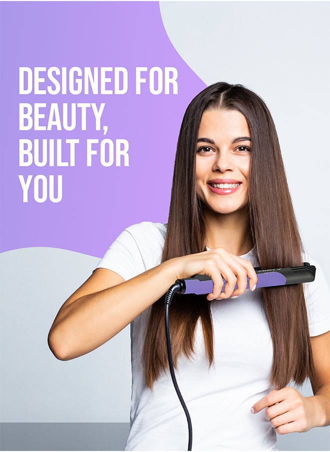 Couture Hair Pro - Ceramic Hair Straightener, Premium Quality Hair Tools- Fast Heat Up And Long Lasting - Spring Flowers - Image 1