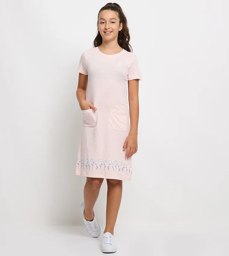 BEVERLY HILLS POLO CLUB Bhpc Kids Baby Pink Mid Dress