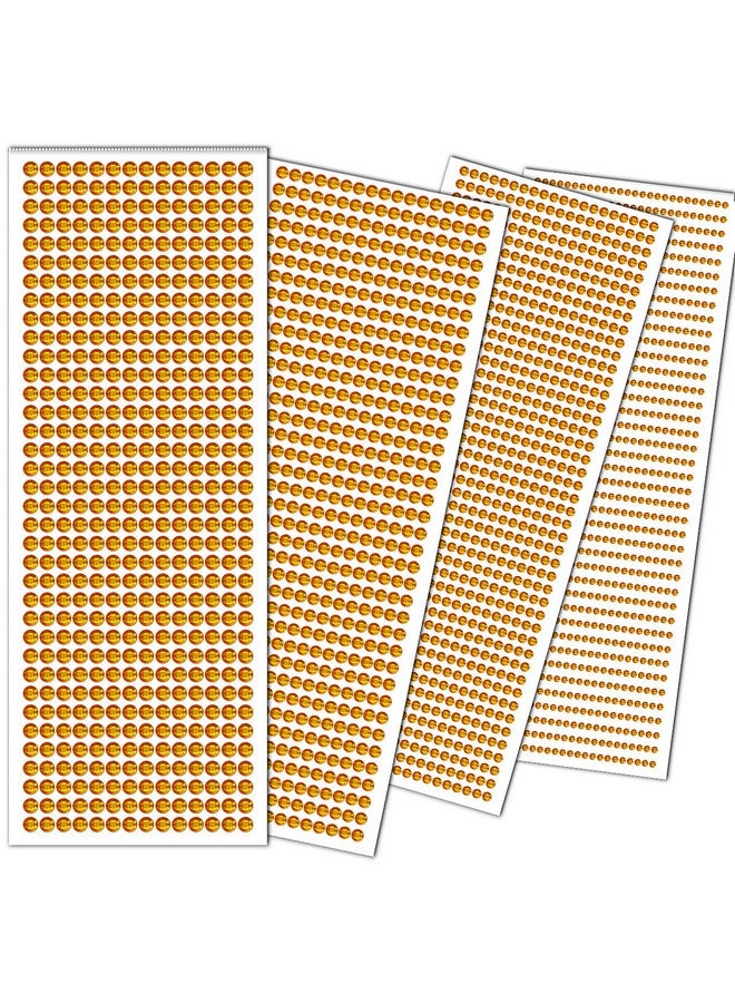 Doneace Acrylic Rhinestone Stickers, 3090 Pcs Gold Face Gems Hair Jewels for DIY Crafts Nail Makeup Decor, 4 Sizes 3/4/5/6 mm - Image 1