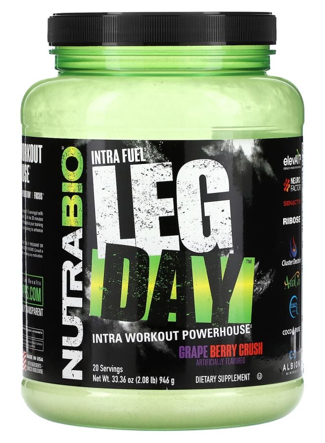 NutraBio Intra Fuel Leg Day Grape Berry Crush 2.08 lb (946 g)