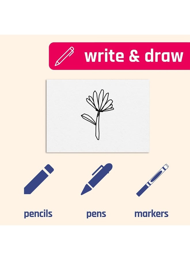 Premify 50 قطعة بطاقات بيضاء فارغة، 300 جرام لكل متر مربع 50 ورقة بحجم A4 ورق كاردستوك سميك ممتاز للطباعة والفنون والحرف اليدوية - Image 4