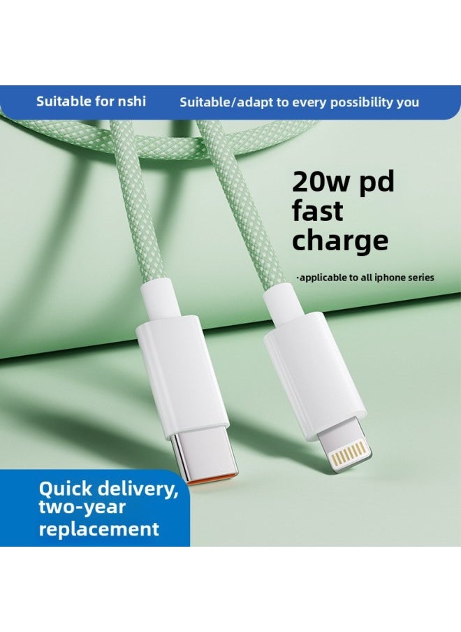 Generic - Applicable To For Iphone 16 Charging Line For Iphone15 Data Line Lightning For Apple Pd Fast Charging 20w Flash Charging 14pr-Color:1m [20w Charging Set] 20w Fast Charging Head + Blue Pd Cable - Image 1