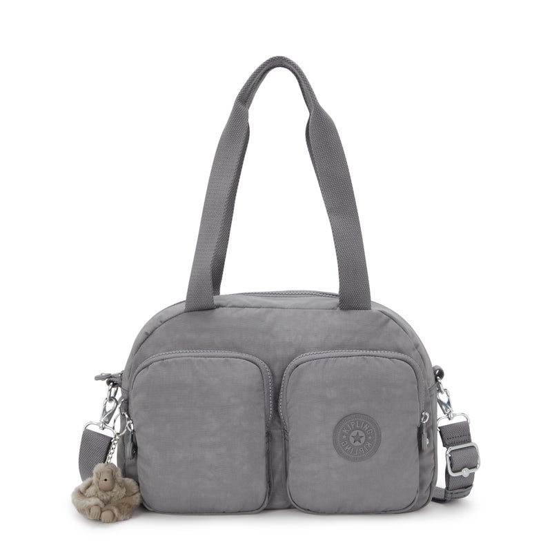 kipling Cool Defea Inviting Grey Medium Shoulderbag with Removable Shoulderstrap - Image 1