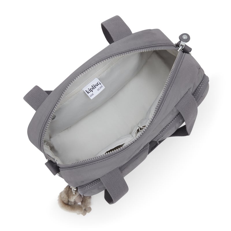 kipling Cool Defea Inviting Grey Medium Shoulderbag with Removable Shoulderstrap - Image 3