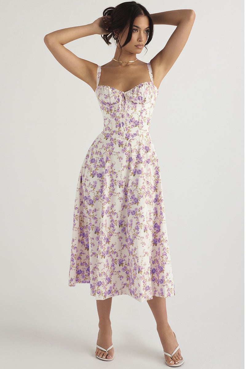 Pastoral Style French Style Fresh Style Slip Dress For Four Seasons Fashion Women'S Printed Waist Sleeveless Dress For Mori Women - Image 1