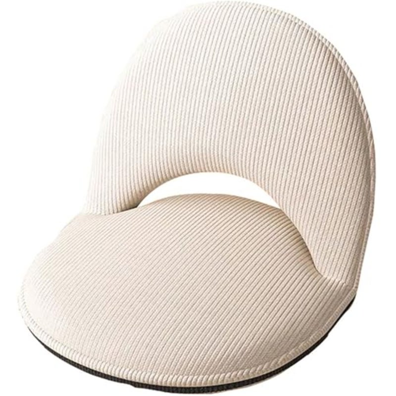 Foldable Outdoor Chair with 3 Positions Camping and Trips, Portable Padded Sponge Chairs with Adjustable Backpack Straps, Floor Chair for Beach, Desert, Garden and Pool, Balcony and Travel, Beige - Image 1