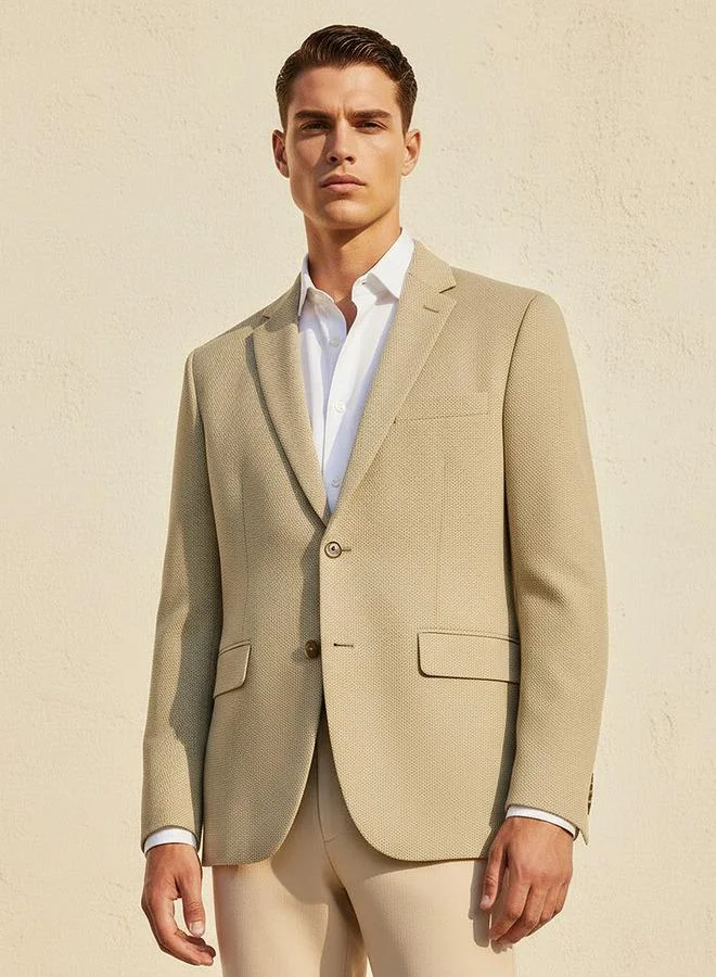 Splash FAV Men Regular Fit Notch Lapel Blazer
