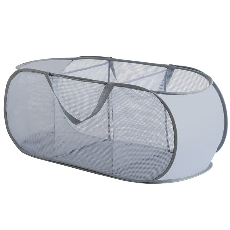 Foldable Multi-Compartment Laundry Basket - Thickened Polyester - Image 1