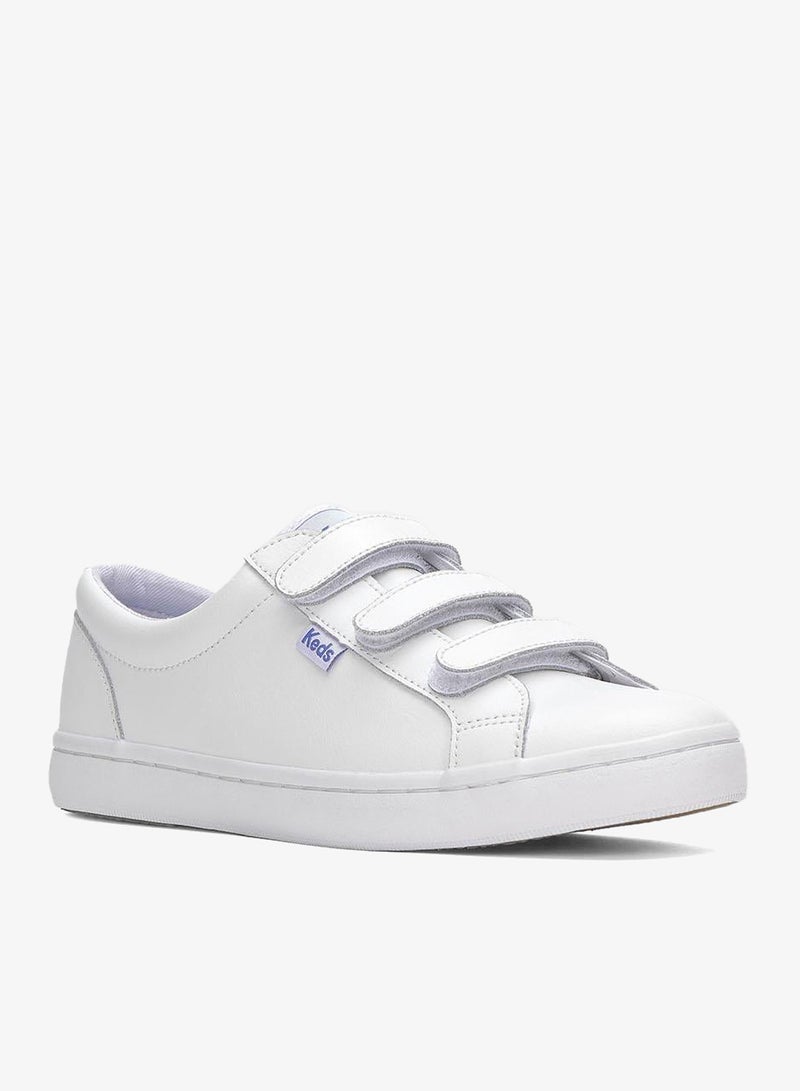 Keds Women's Tiebreak Leather Casual Sneaker White - Image 3