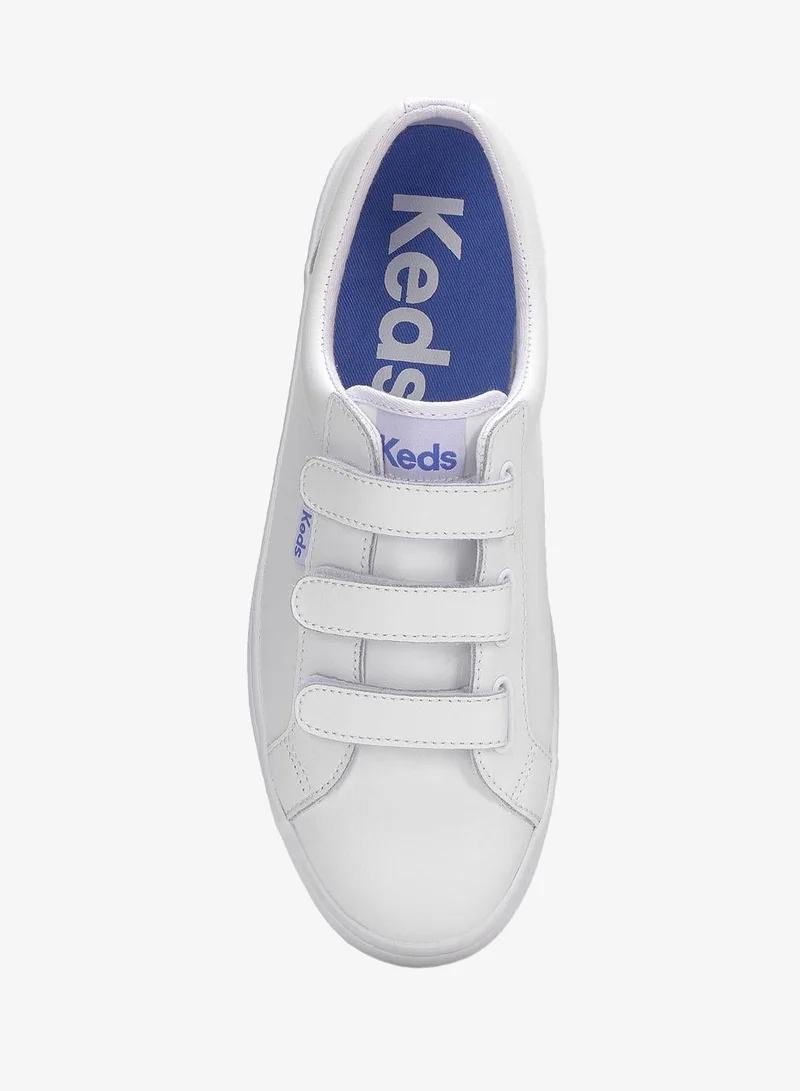 Keds white Keds Women's Tiebreak Leather Casual Sneaker White for Women | Best Price UAE