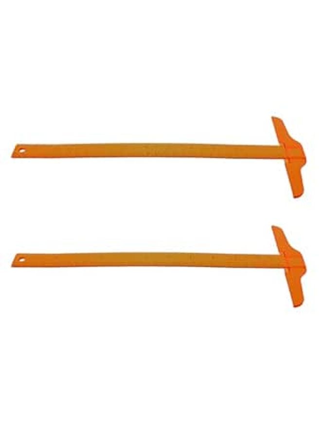 30cm Orange Yellow Plastic T Square Ruler Set 2Pcs Flexible Drafting Measuring Tool For Students Design Art - Image 1