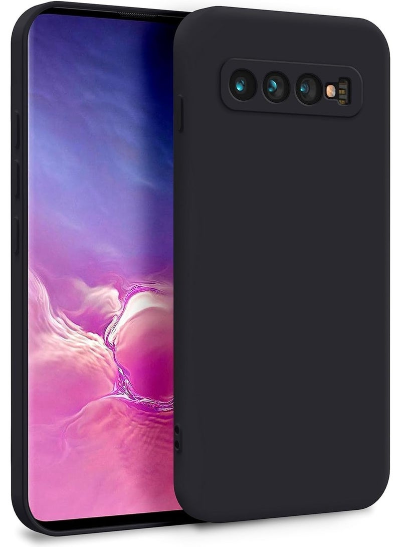 Lion Store case for Samsung Galaxy S10, double-layer soft silicone case with camera protection and scratch-resistant inner lining, black - Image 1