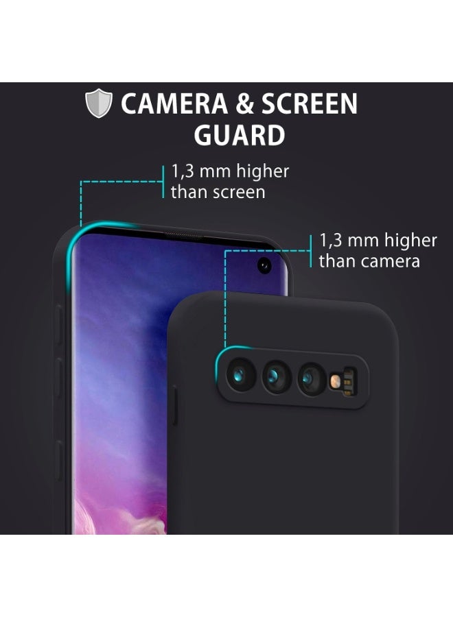 Lion Store case for Samsung Galaxy S10, double-layer soft silicone case with camera protection and scratch-resistant inner lining, black - Image 2