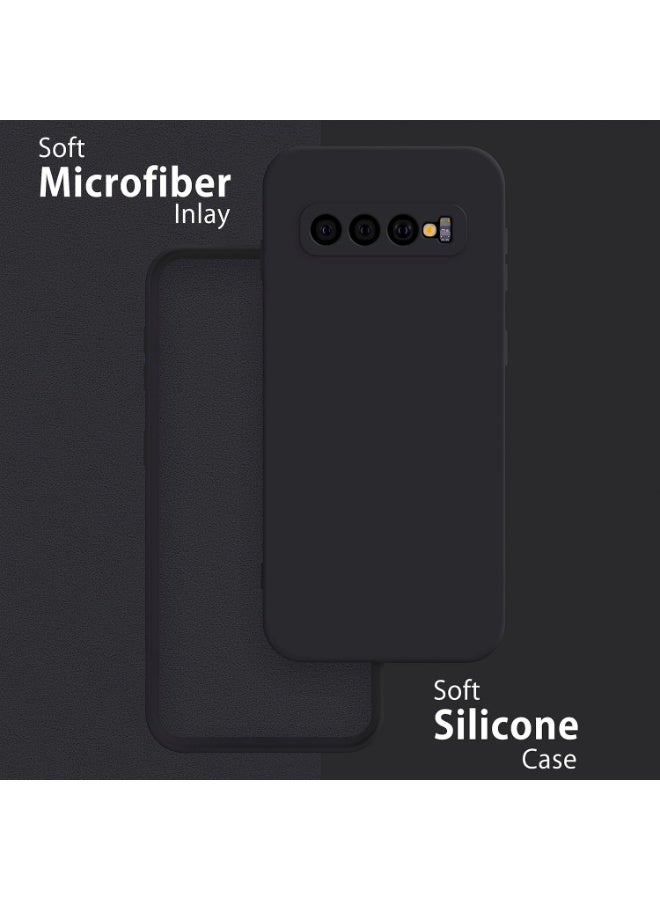 Lion Store case for Samsung Galaxy S10, double-layer soft silicone case with camera protection and scratch-resistant inner lining, black - Image 4