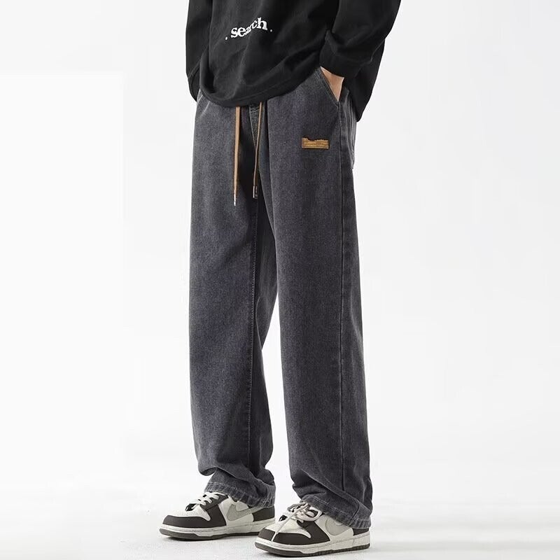 Unisex Classic Denim Jeans Loose Fit Daily Outdoor Wear - Image 1
