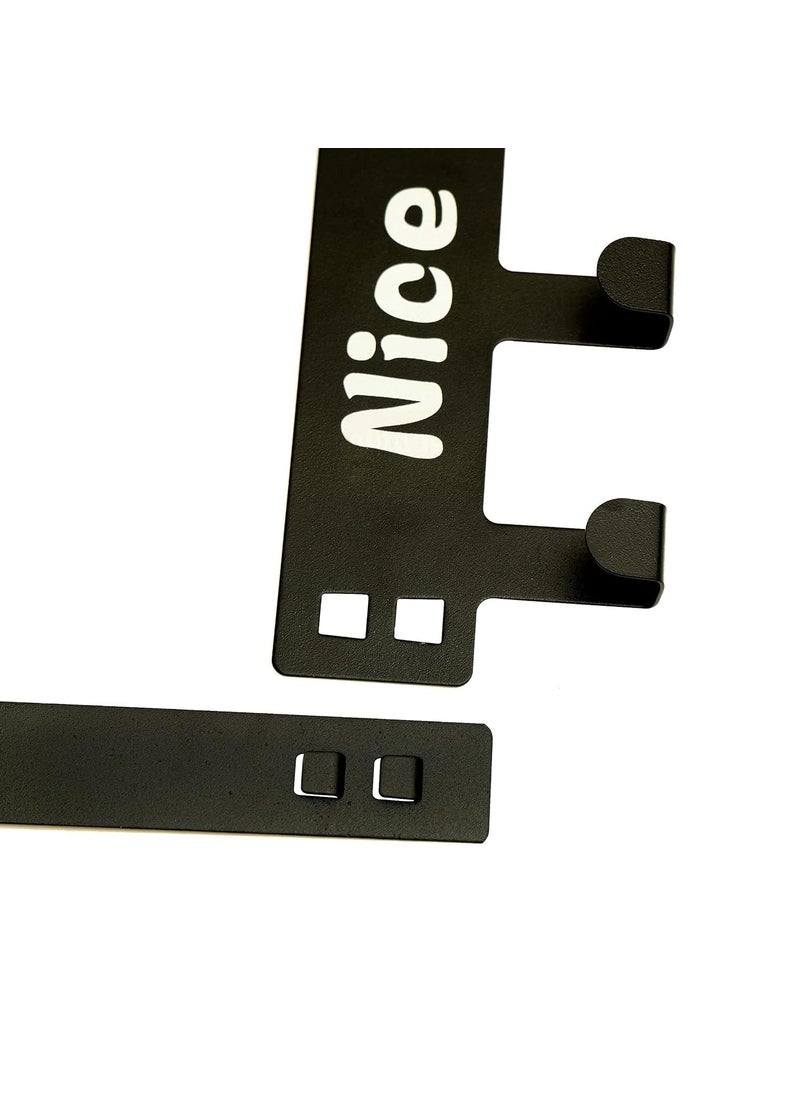 Prostuff.in Prostuffin Heavy Duty Carbon Metal Over Door Hanger for Cloths Drill Free Door Hanging Hooks Suitable for Bathroom Bedroom Kitchen Scarf Coat Towel Holder Removable Door HangerBlack  - Image 3