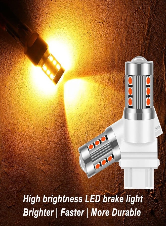 Mandark 3157 T25 LED Car Turn Signal Bulbs, 2PCS Super Bright Automotive Front Rear Blinker Light, Brighter Vehicle Marker Parking Lighting Accessories, Universal for SUV Sedan Truck (Yellow) - Image 4