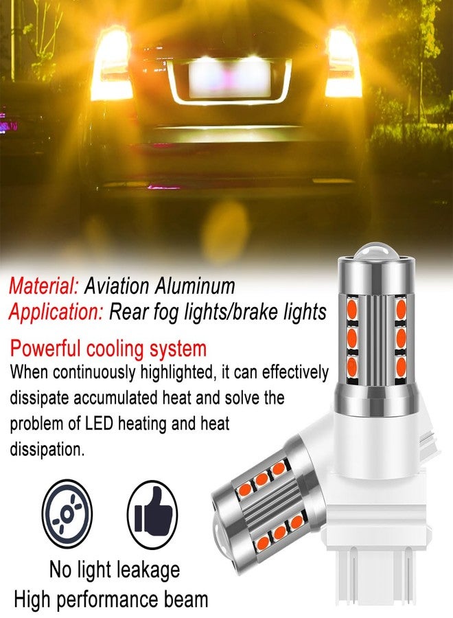 Mandark 3157 T25 LED Car Turn Signal Bulbs, 2PCS Super Bright Automotive Front Rear Blinker Light, Brighter Vehicle Marker Parking Lighting Accessories, Universal for SUV Sedan Truck (Yellow) - Image 3