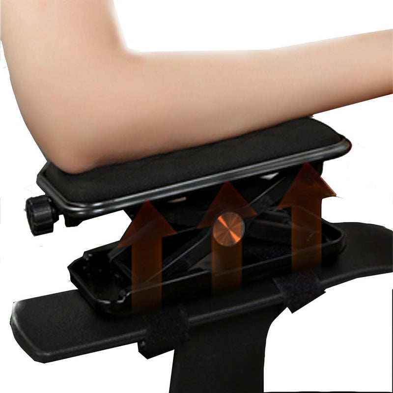 FUZADEL Office Chair Armrest Mouse Pad for Chair Arm Rest Extender Mouse Tray Arm Chair Support for Elbows Wrist Rest Hand Support - Image 1