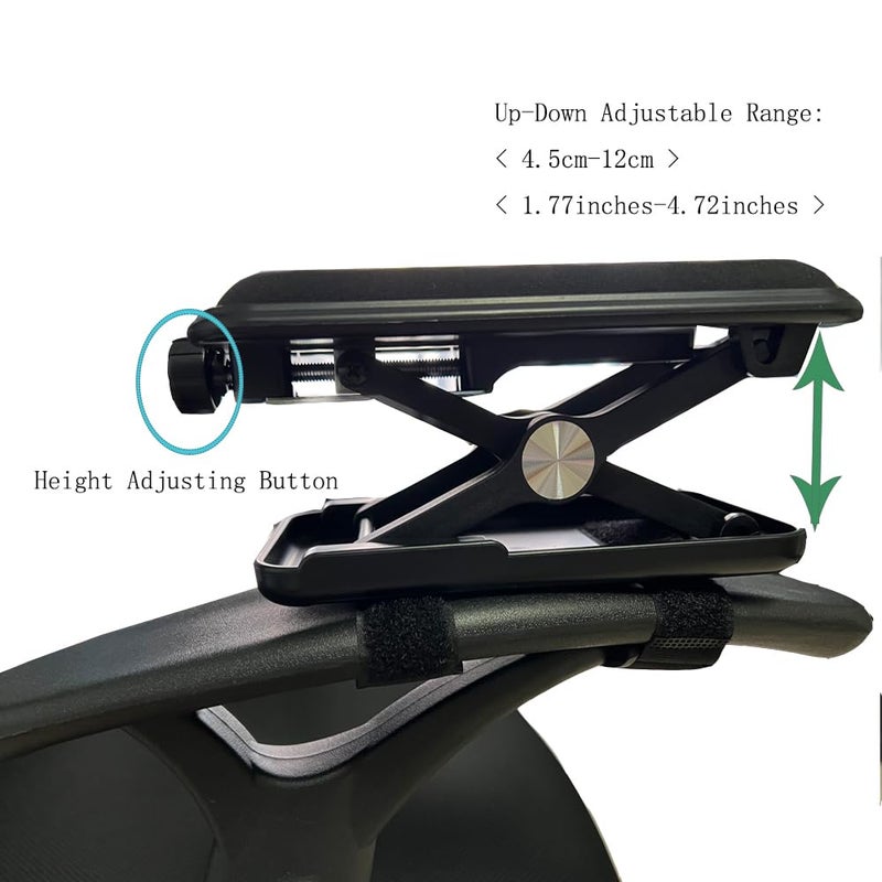 FUZADEL Office Chair Armrest Mouse Pad for Chair Arm Rest Extender Mouse Tray Arm Chair Support for Elbows Wrist Rest Hand Support - Image 2