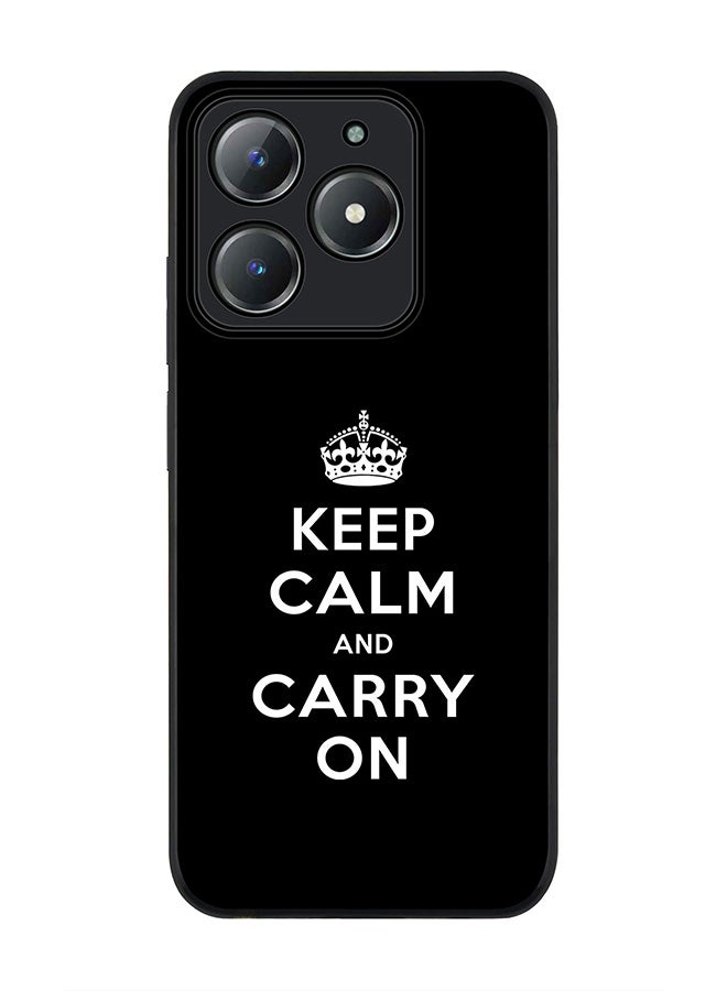 Stylizedd غطاء لجهاز Realme C63 / Realme C61 4G، حماية كاميرا نحيفة، غطاء هاتف مضاد للصدمات - ابق هادئًا واستمر في العمل - Image 1