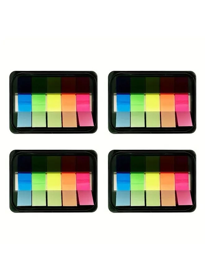 4pcs Clear Self Adhesive Index Labels 100 Stickers Pop Up Page Marker Notes For Bookmarks - Image 2