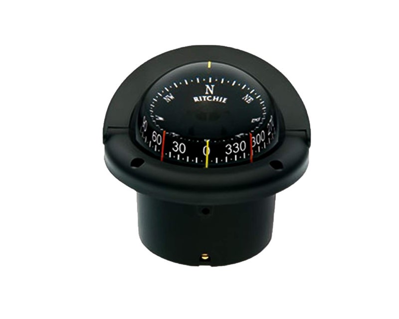 Ritchie Navigation Compass, Flush Mount, 3.75" Combi, Black - Image 1