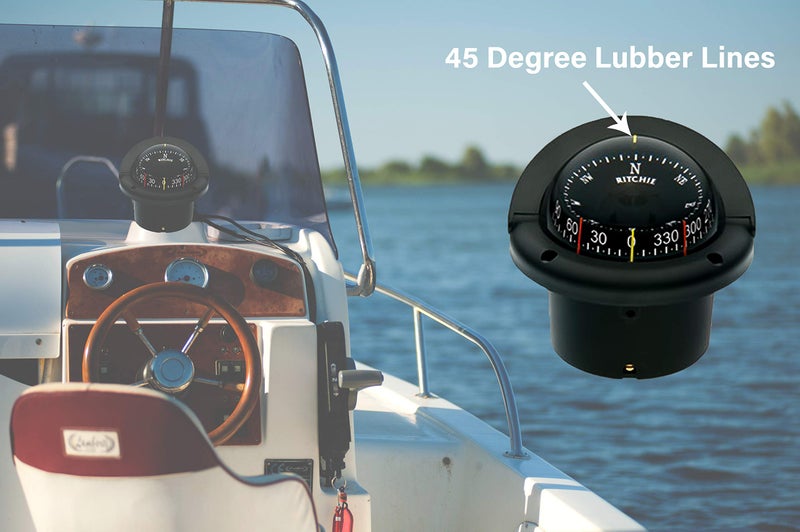 Ritchie Navigation Compass, Flush Mount, 3.75" Combi, Black - Image 5
