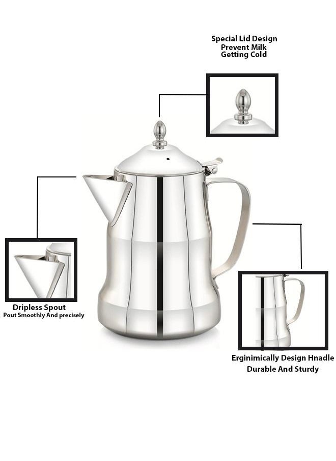 Maxima - Stainless Steel Milk Jug 2.5 LITER - Image 1