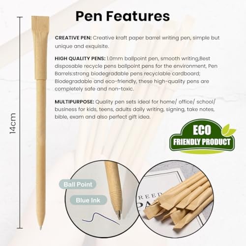 Giftana Eco Friendly Stationery Box for Students, Bamboo Pencil, Pen, Eraser, Scale (Ruler) and Wooden Sharpener with Reusable Tube Box for Office & School, Eco Stationery Gift Set for Employee - Image 4