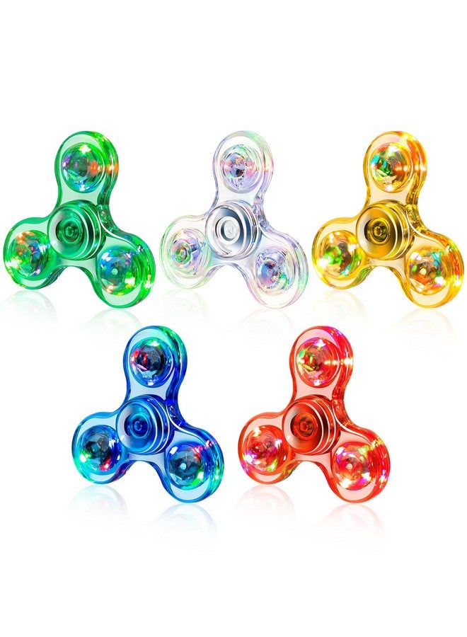 فيغرول مجموعة من 5 ألعاب فيدجيت سبينر | ألعاب فيدجيت سبينر مضيئة للأطفال | هدايا الحفلات | هدايا للفصول الدراسية - Image 1