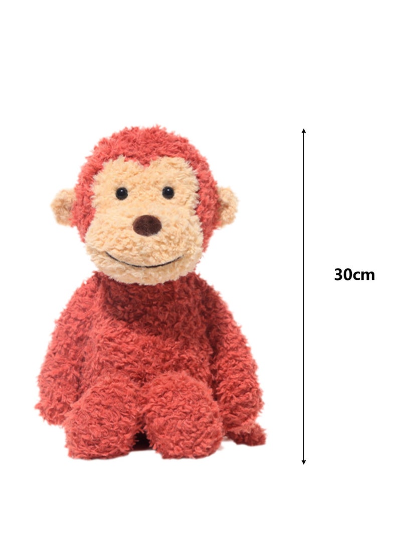 30cm Cute Plush Toy, Soft and Adorable Kawaii Plush Toy, Comfort Doll Birthday Gift for Boys and Girls (Monkey) - Image 2